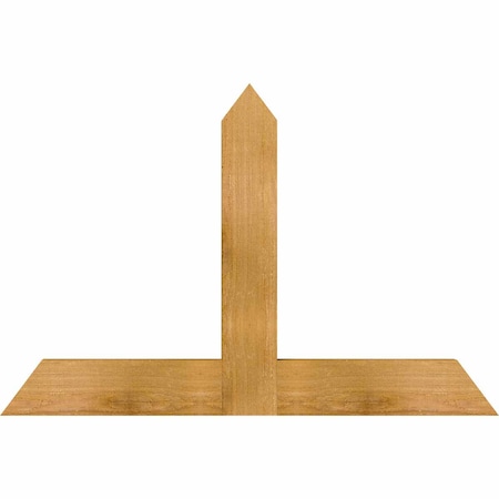 Portland Rough Sawn Timber Gable Bracket, Western Red Cedar, 36W X 24H X 2D X 4F, 16/12 Pitch